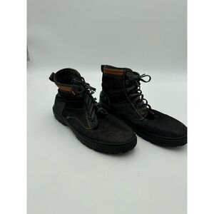 Levi's Men's Size 13 Rubber Sole Canvas Lace Up High Top Boots Black
